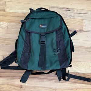 Lower pro Green and Black camera Backpack